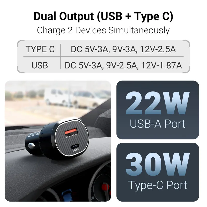 Zebronics Car Charger Included 1m Type C Cable 52w (CC52) view 2